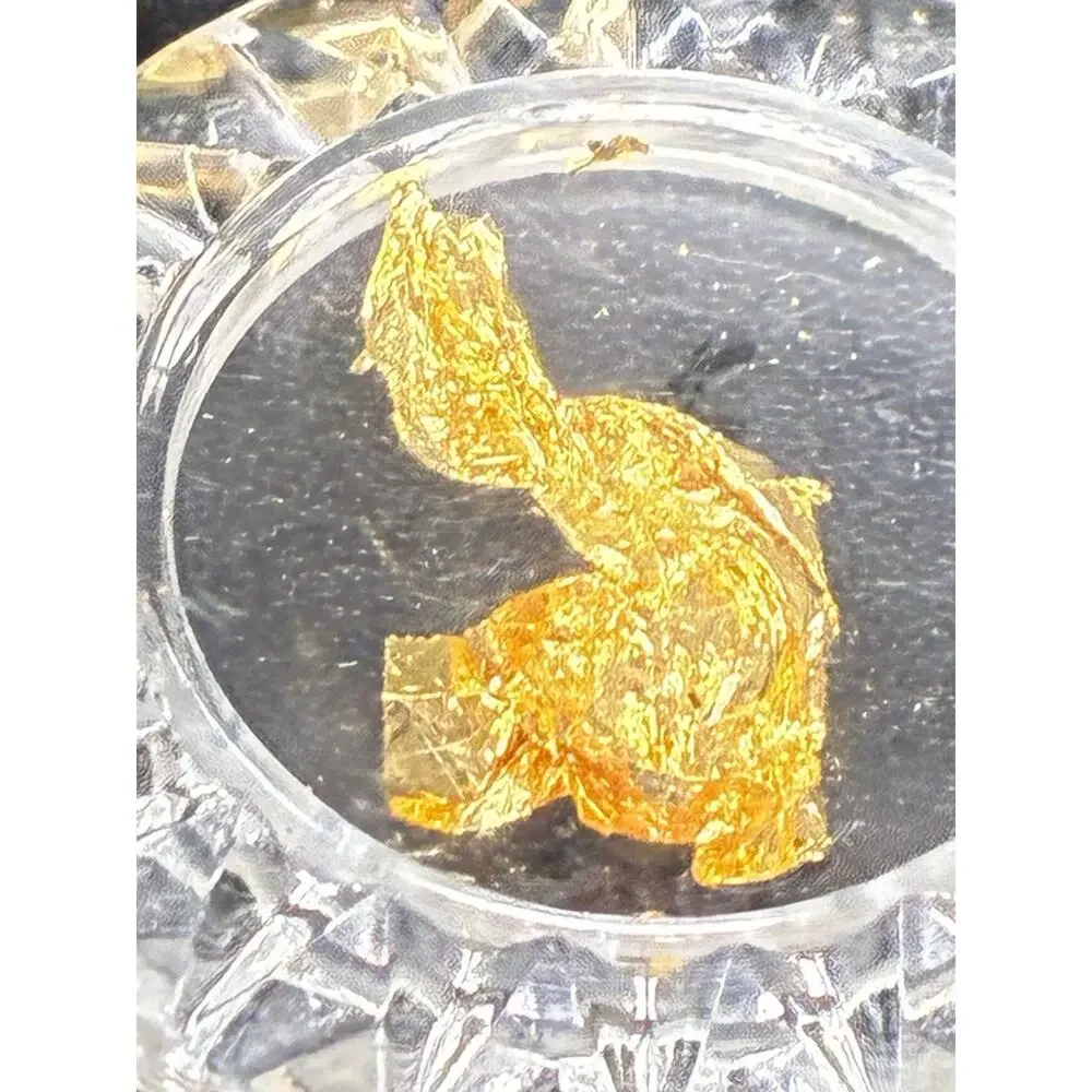 Alaska Souvenir Keychain Acrylic keychain filled with gold flakes - Lightweight